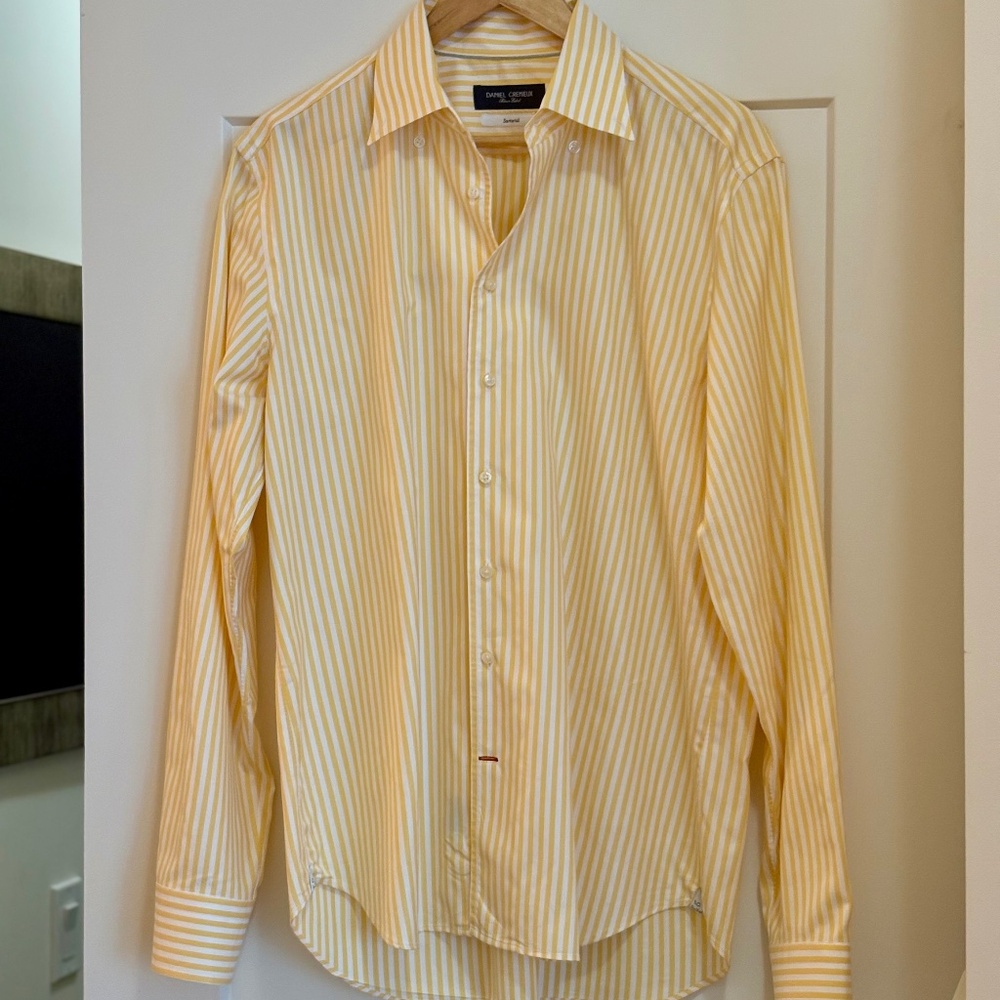 Daniel Cremieux Long Sleeve Yellow Stripe Button Shirt